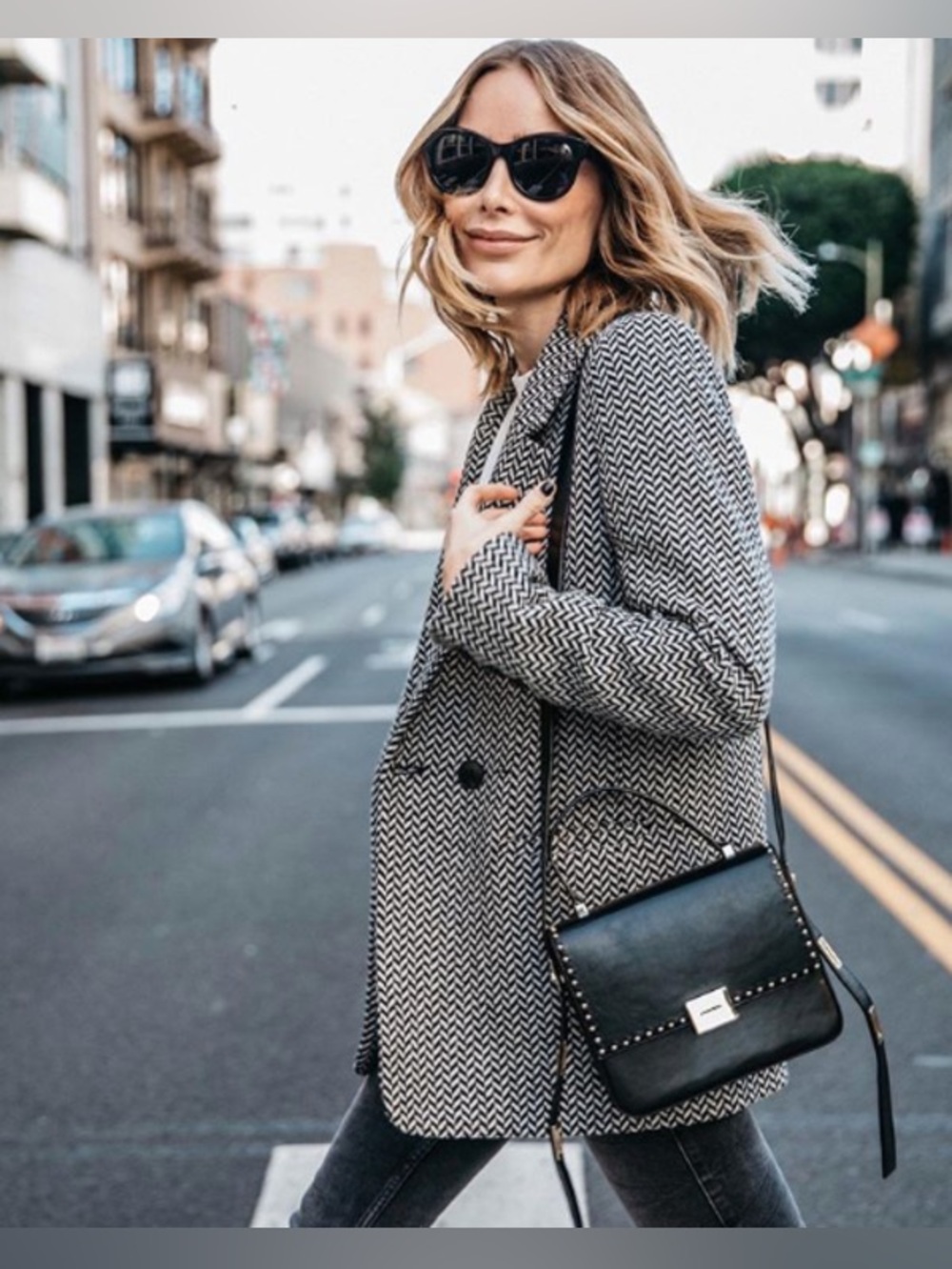 Anine Bing Medeleine Blazer Fishbone